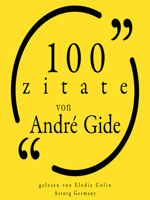 cover image of 100 Zitate von André Gide